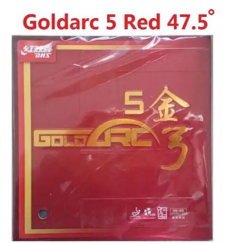 DHS GoldArc 5 8 GoldArc5 GoldArc-5 GoldArc8 GoldArc-8 Pips-in настольный теннис(пинг-понг) резиновый с губкой - Цвет: Goldarc 5 red 47.5