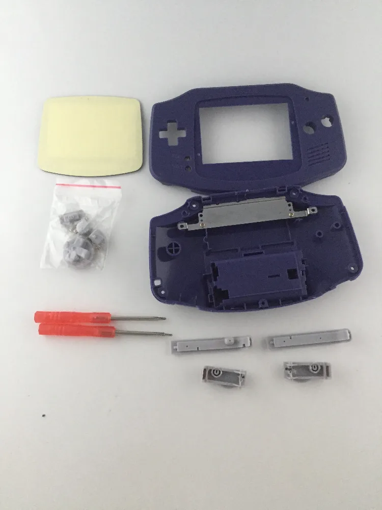 Blue Full Set classic Housing Shell Case Cover Repairt Parts for Nintendo GBA Housing for Gameboy Advance W/ Screwdriver buttons