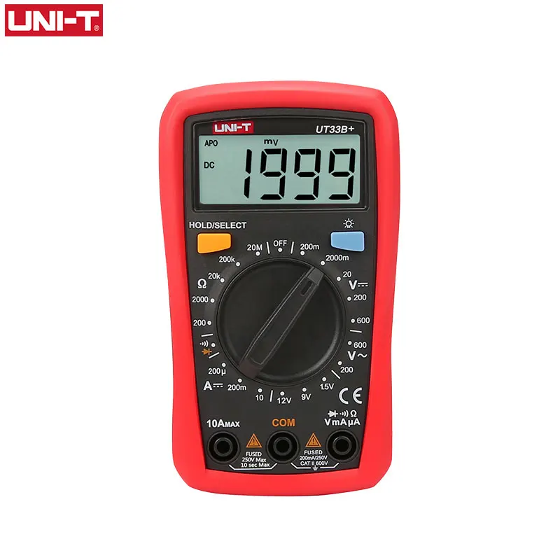 Goedkoop UNIT UT33B + Mini Digitale Multimeter AC DC Voltmeter Amperemeter 2000 Telt Batterij Test Meter Multitester Weerstand ohm Tester