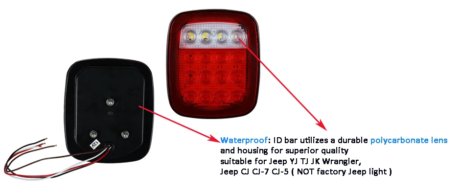 Светодиодный фонарь для прицепа, стоп-сигнал поворота, задний фонарь для Jeep YJ JK CJ Pickup Truck VAN RV SUV Bus