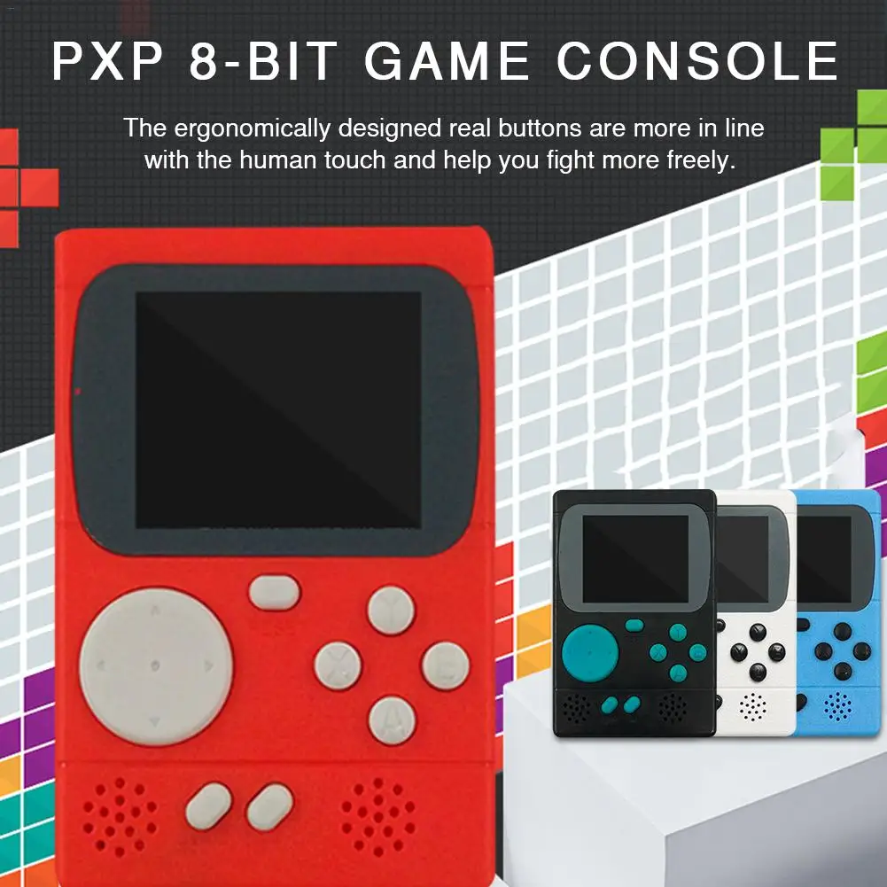PXP 8-битный Ретро видео Игровая приставка PVP270 PVP3000 ручная игровая машина подарки с 198 футболки с принтами на тему классических игр для детей и