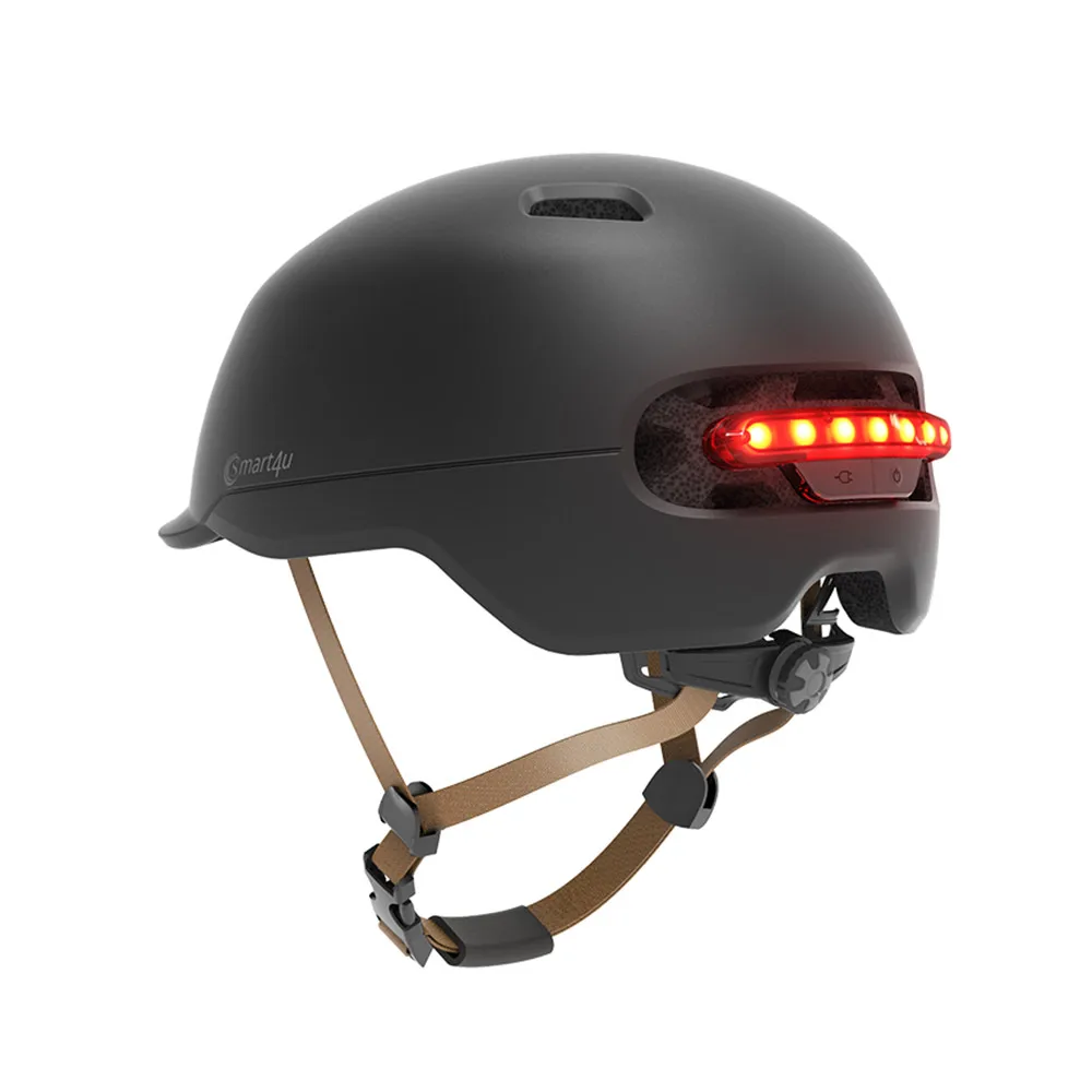 

Smart4u Waterproof Bicycle Smart Flash Helmets Matte Long Use Helmet Back Light Mountain Road Scooter For Men Women