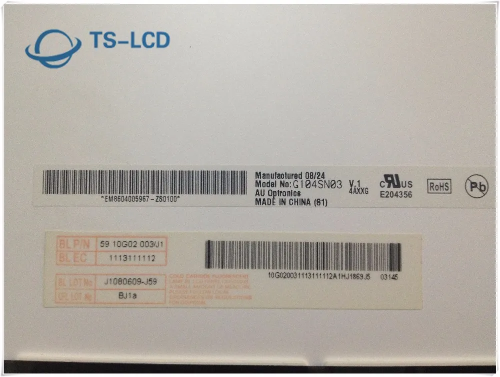 100% тестирование оригинал + G104SN03 V1 10,4 "дюймовый ЖК-дисплей Панель один год гарантии