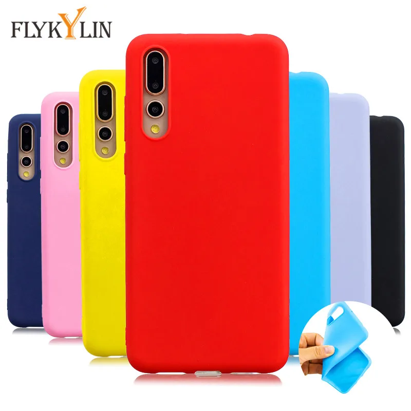 

FLYKYLIN TPU Silicone Back Cover Case For Huawei P20 Pro Candy Color Soft TPU Phone Case For Huawei P8 Lite 2017 P20 Lite Cases