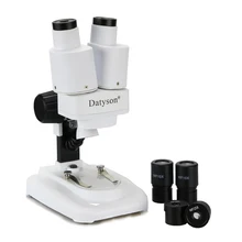 Datyson бинокулярный стерео микроскоп 20X/50X выше светодиодный свет микроскопио Дети День рождения Рождество подарок на год