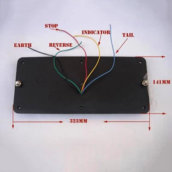 

Rectangle Car LED lights 24V DC 3 colors 2pcs Accessory Taillight Indicator