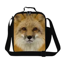 Доллар цена животных печати мужские маленькие сумки для ланча крутой лисицы изолированные ланч бокс дети термальная Повседневная сумка для пикника тепловой мешок