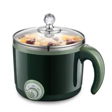 220 В 200 Вт/600 Вт 170 л зеленая керамика, не липкая подкладка для горшка, многофункциональная электрическая плита, небольшой горшок, пароварка, стойка 191 x мм