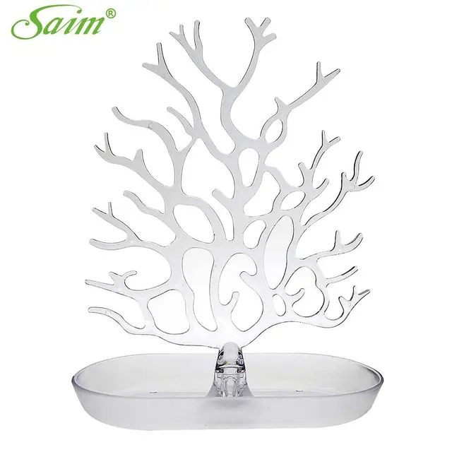 Creative Jewelry Organizer Acrylic Crystal Tree Stand Creative Jewelry Organizer Acrylic Crystal Tree Stand Display Earring Necklace Ring Ornament Holder Y0000012001