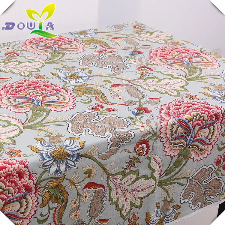 

Factory direct sales of 2017 new American style big flower canvas fabric sofa cover tablecloth curtain fabric spot wholesale
