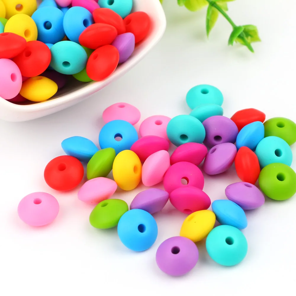 50 шт. силиконовые бусины для прорезывания зубов 12 мм|abacus beads|beads diyfor jewelry making |