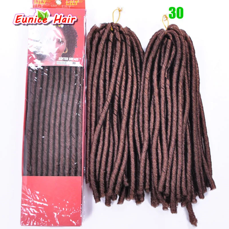 

Faux Dreadlocks Extensions Crochet Braid Hair 14'' Synthetic Braiding Hair Soft Dread Locs High Temperature Fiber 30strands