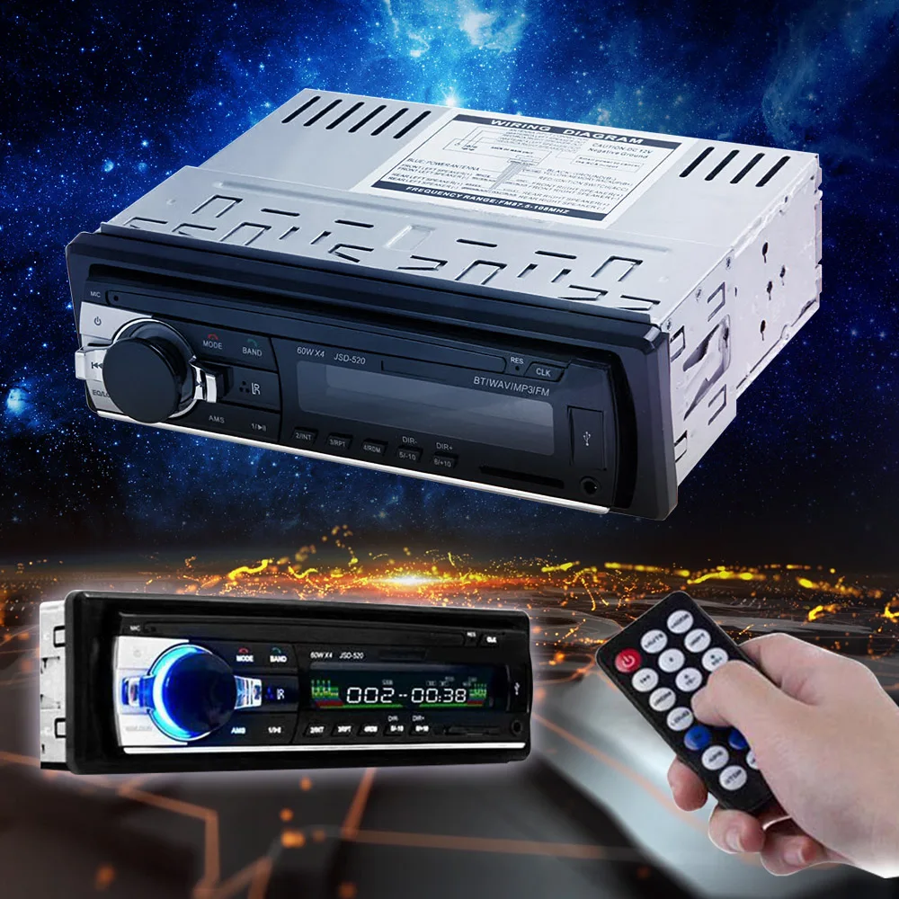  New Arrival FM Radio MP3 Player Car Audio Stereo With In-Dash Support Bluetooth USB SD AUX-In Port for Vehicle Auto Radio Device 
