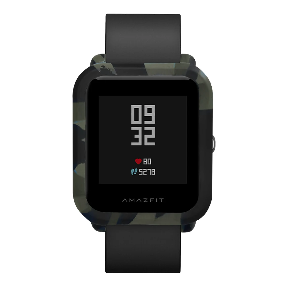 

Камуфляж мягкие часы чехол для Amazfit Bip молодежи Смарт часы чехол защитная оболочка из силикона Miband