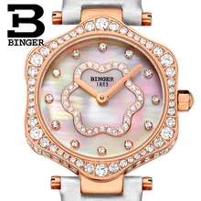 2017 Switzerland BINGER Women Watches Luxury Brand Quartz Waterproof Watch Woman Sapphire Wristwatches relogio feminino B1150-7