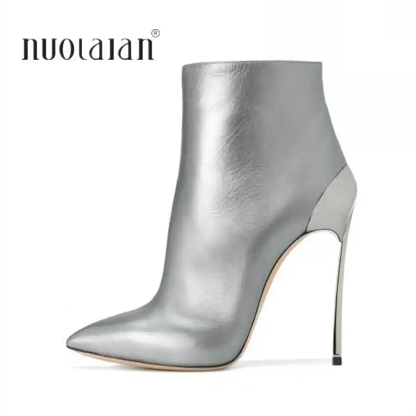 

Women Boots Ankle Boots 2018 Winter Shoes Fur Thin Heel Women's Boots Zipper Pointed Toe Brand Woman Botas Black Plus Size 41 42