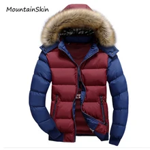 Коллекция, мужская зимняя куртка, толстая, теплая, с капюшоном, пальто, повседневные, мужские куртки, модные, с капюшоном, с мехом, брендовая одежда LA074