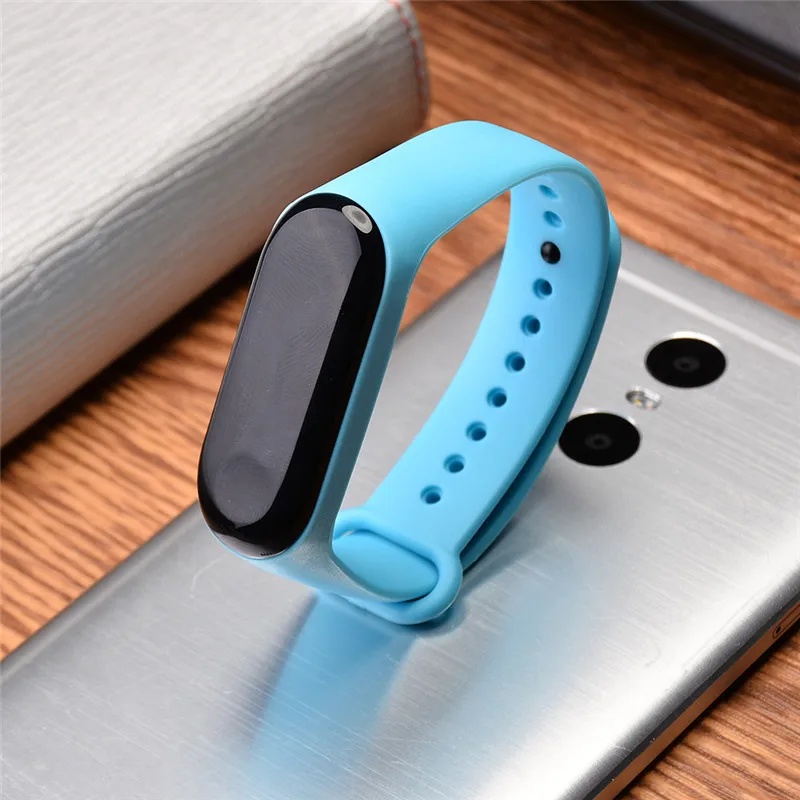 Цветной силиконовый ремешок Hangrui для Xiaomi Mi Band 4 спортивный Смарт часы сменный