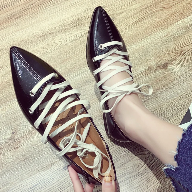 ballet flats tie up