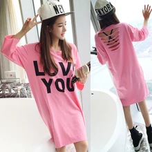 plus big size blusas feminina spring summer 2017 korean women New sexy hole backless loose letters tshirts female A2741
