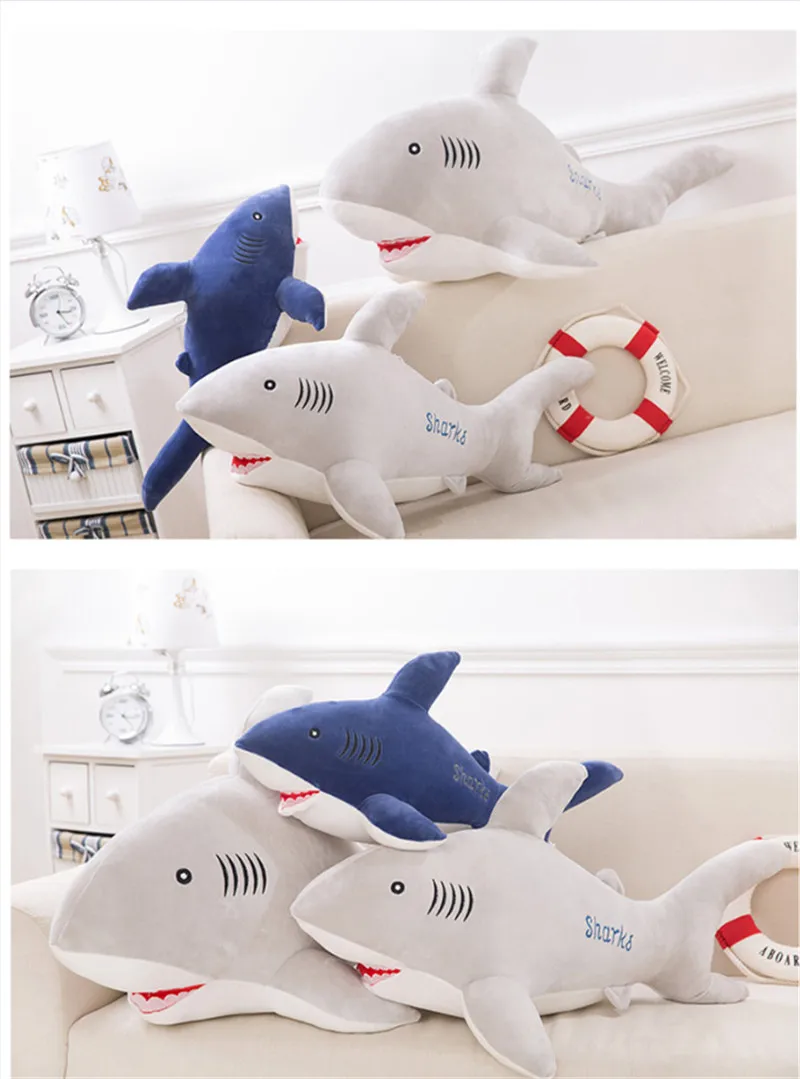 New Style Shark Plush Toys Big Fish Cloth Doll Whale Soft Stuffed Plush Animals Doll Children Birthday Gift 14