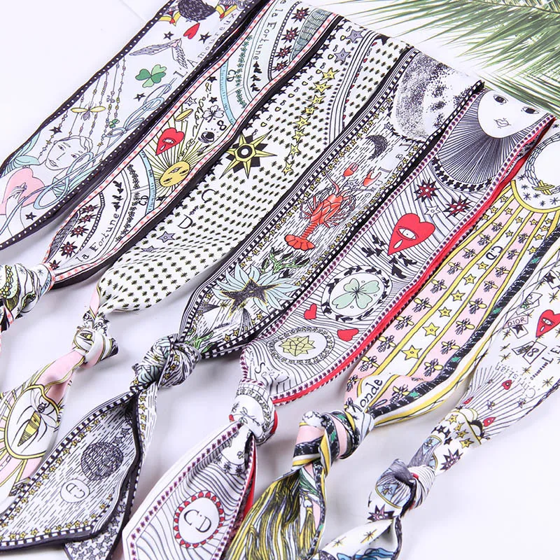 

Ladies Silk Ribbon Long Scarf Elegant Women's Wrap Handkerchief Bandana Accessories