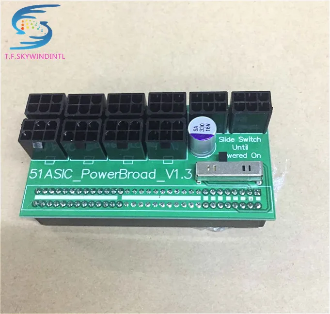 

free ship ,10*6Pin Power Supply Adapter Board for DPS-800 DPS-1200FB PS-2751-5Q support 1600W Ethereum Mining,1200w 750w mining