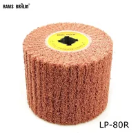 100*120*19 мм нетканый нейлоновый лоскут щетка сатин рисунок полировка для снятия заусенцев барабанное колесо для нержавеющей стали - изображение