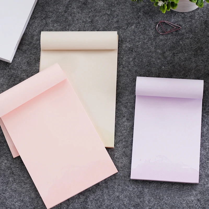 

Big size memo pad self-adhesive watercolor 60sheets N times sticker leave a message writing paper sticky note stationery