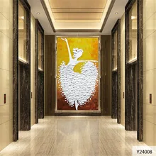 Изготовленный На Заказ 3D ткань и текстильные обои для стен тяжелый хлопок и лен европейская живопись маслом вход Холл коридор печати