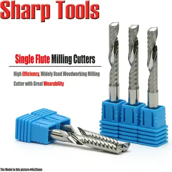 

NO Break-6*35mm Single Flute Engraving CNC Router Bits Router Tool for Wood Cutting/Milling, 2d Carbide Endmill Cutter Tool 10pc