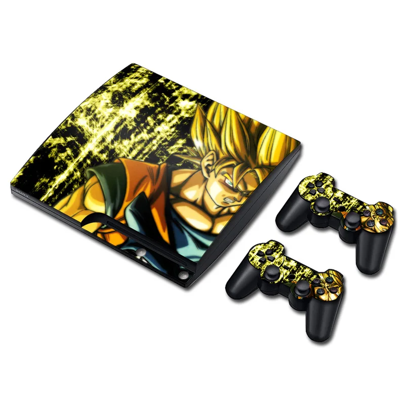 

Anime Dragon Ball Z Skin Sticker Decal for PS3 Slim PlayStation 3 Console and Controllers For PS3 Skins Sticker Vinyl