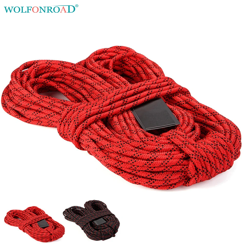 WOLFONROAD 10m/lot 8mm Rock Climbing Auxiliary Rope Safety Survival