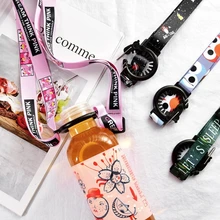 Ремни для бутылок с напитками, косой ремень, переносная веревка для бутылок с водой, кокс, сода, Пряжка для воды, мультипликационный ремешок для детей и взрослых