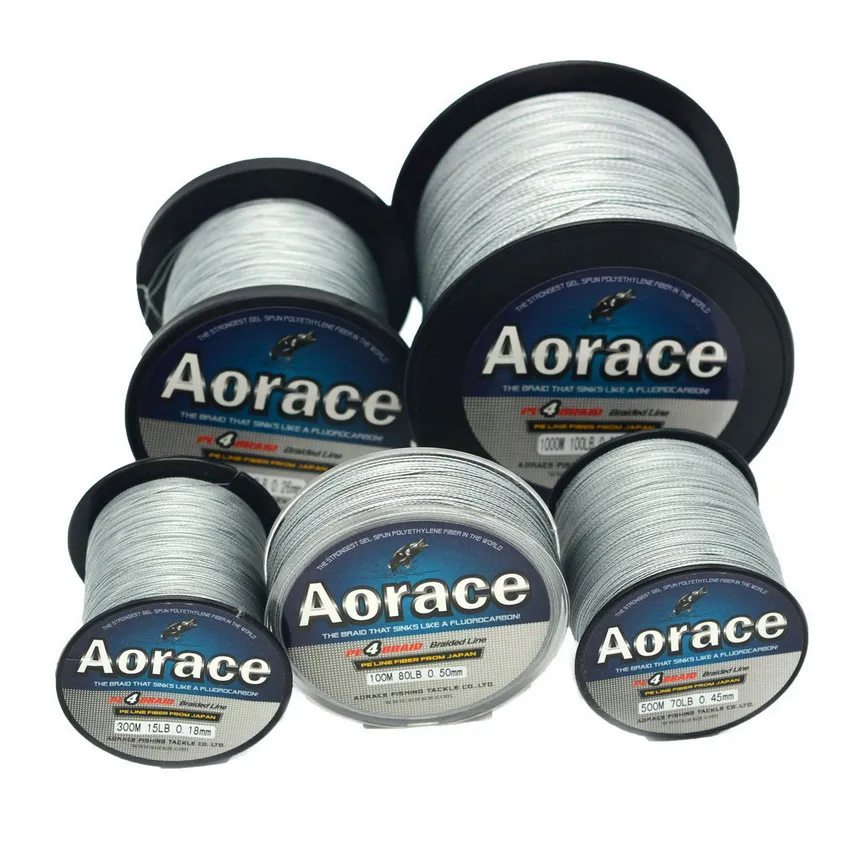 Buy Grey Color PE Braid Fishing Line for Bigger Fishes