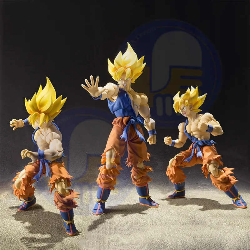SHF Dragon Ball Z толстовка с капюшоном Son Gokou Super Warrior Awakening Ver. ПВХ фигурка Коллекционная