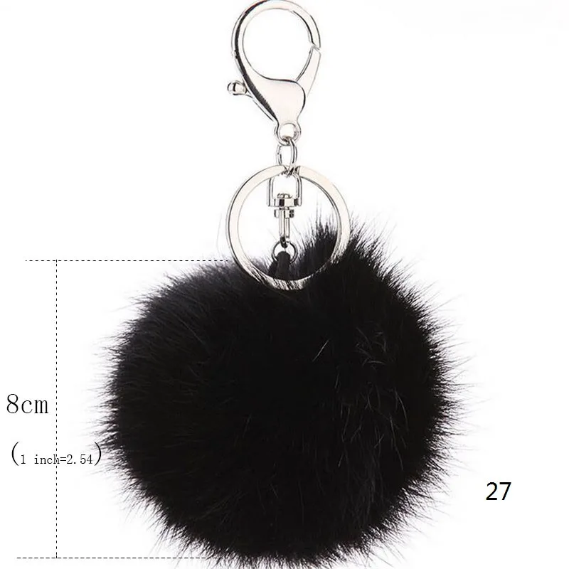 Настоящая фотография пушистый пум большой натуральный кроличий мех Брелок меховой шарик брелок для ключей сумка Шарм женская сумка аксессуары дешево
