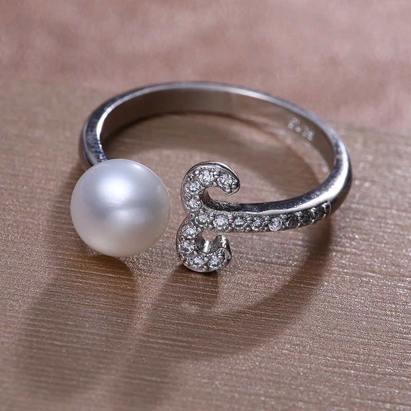 

2019 Sale Aries Ring Design Ring 7-8mm Freshwater Pearl Ring 925 Silver Constellation Ring