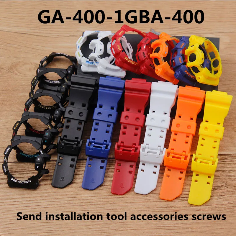 Watch accessories Suitable for Casio GSHOCK GA-400-1GBA-400 strap case resin rubber plastic strap case Men's women's watch band