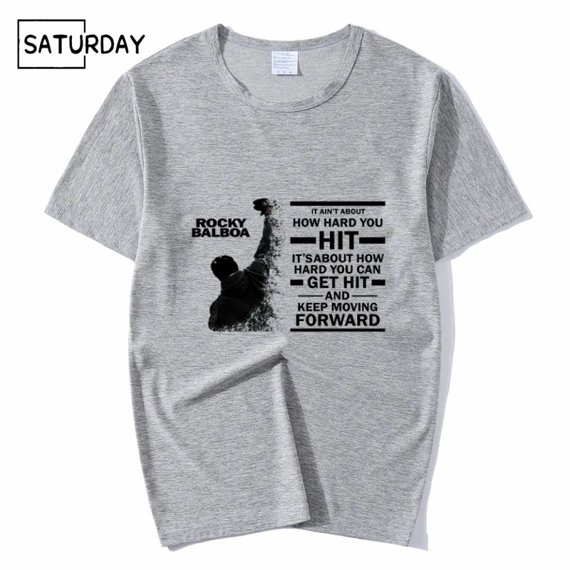 

Men's Rocky Film ROCKY BALBOA T-shirts Unisex Summer Casual Grey Tee Shirt Boy Girl Harajuku Clothes Mens Graphic Tees
