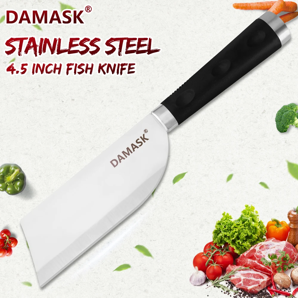 

DAMASK Fishing Knife Filleting Knives Stainless Steel Blade Fish Cutting Slicing Boning Knife Fruit Vegetable Kitchen Knives