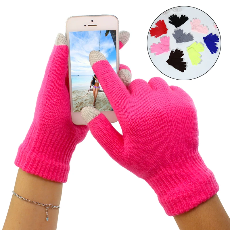 

LNRRABC High Quality Winter Warm Glove Monochrome Ladies Fashion Touch Screen Gloves