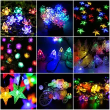 Розовый Солнечный свет шнура светодиодный солнечный фарий 20 светодиодный открытый вечерние Рождественские Свадебные украшения Mariage Solaire светодиодный светильник ночник