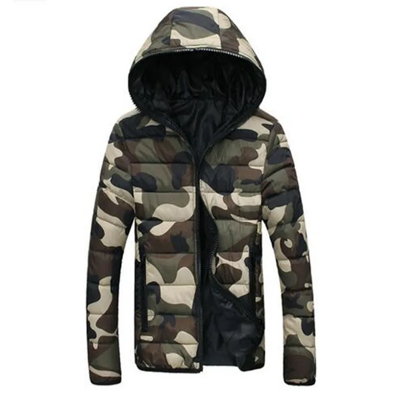 

Winter Jacket Men Women Cotton Padded Jacket Military Camouflage Male Hooded Clothes Casual Plush Size Men's Zipper Outwear Tops