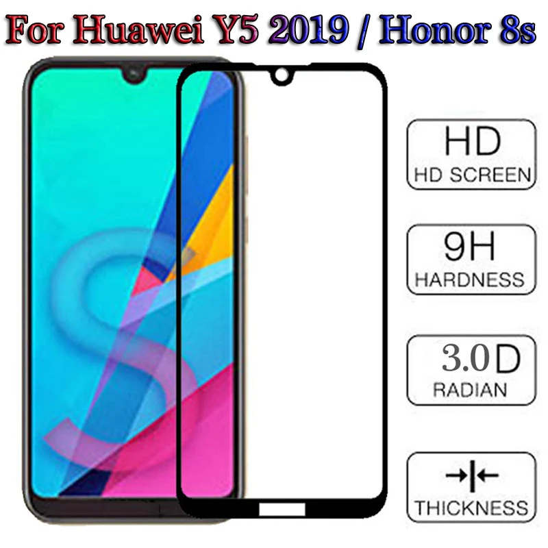 

3D Full Coverage Protective Glass For Huawei Y5 2019 Honor 8s Screen Protector Tempered Glass Film Honor y5 2019 s8 9H