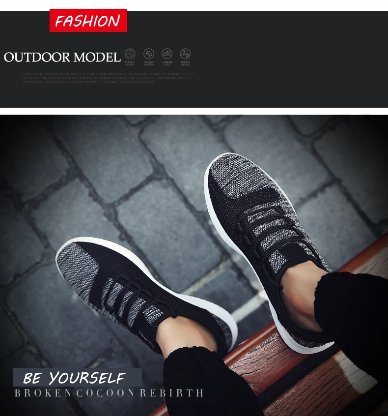 Socone Men Anti-slip Walking Shoes Light Weight Black Sneakers Summer Cool Breathable Relaxed Athletic Sport Shoes Men (6)