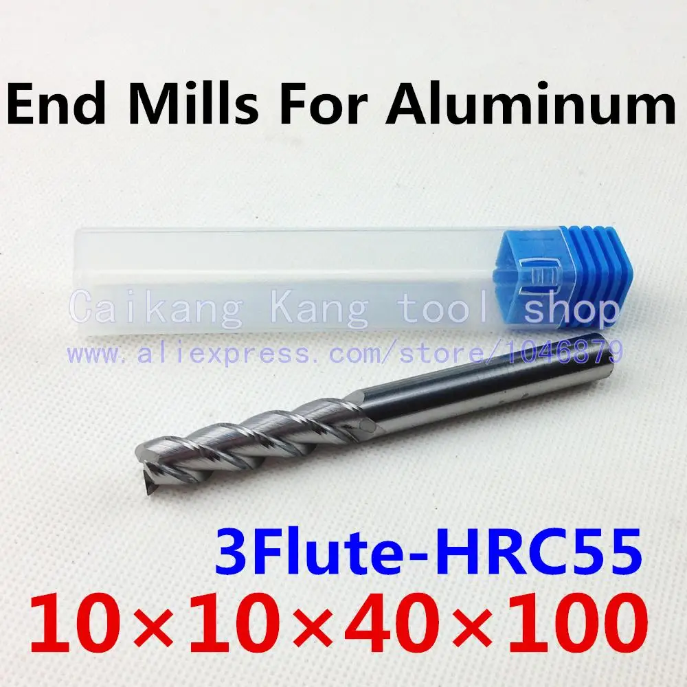 New 3 Flute Head 10mm Aluminum cutter End mill Milling of aluminum