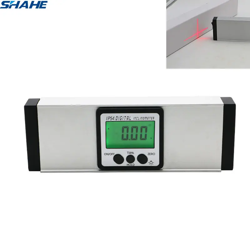 

shahe 150 mm Digital Spirit Level 360 Degree Angle Finder with Strong Magnets digital readout With light bubble spirit level