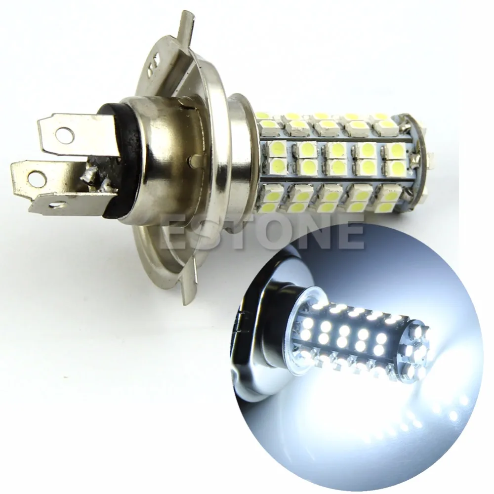 

1Pc H4 3528 68-SMD LED 6500K 310 Lumen White Fog Light Bulb Headlight Car DC 12V