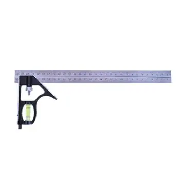 

300mm(12'') Right Angle Ruler Adjustable Engineer Combination Try Square Set Horizontal Ruler Angle for Woodworking Tools